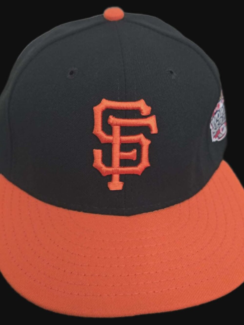 San Francisco Giants New Era 59FIFTY Fitted Cap Black Orange Brim 2012 World Ser